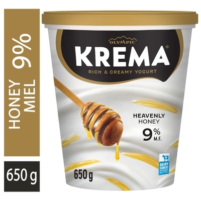 Olympic Krema Honey Yogurt 9% 650 g, $1.15/100g