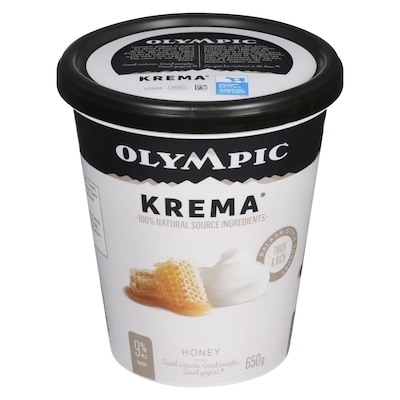 Olympic Krema Honey Yogurt 9% 650 g, $1.00/100g