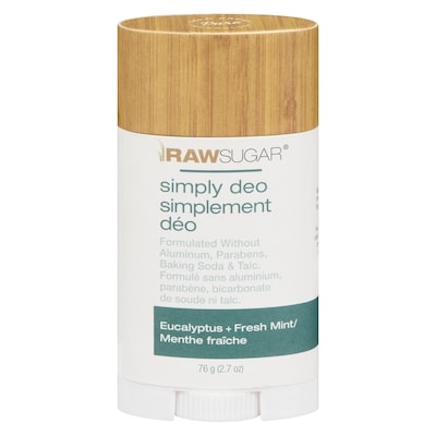 Raw Sugar Simplement déo eucalyptus + menthe fraîche 76 g, 15,12 $/100g