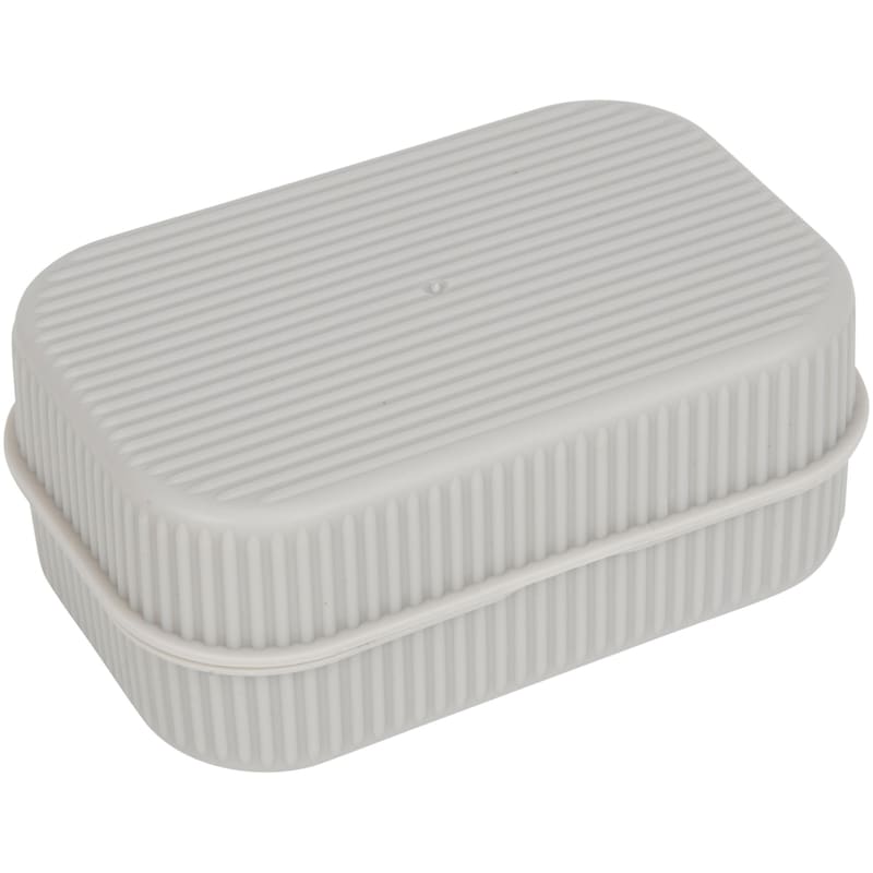 Soap Dish - Ribbed Grey - Trial & Travel Size