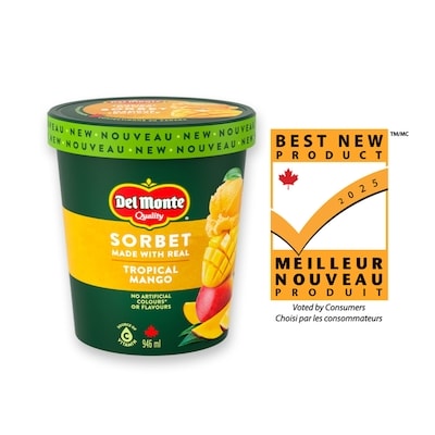 Del Monte Tropical Mango Sorbet, Real Fruit 0.946 l, $0.95/100ml