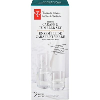 President's Choice Bedside Carafe & Tumbler Set 1 ea, $10.00/1ea
