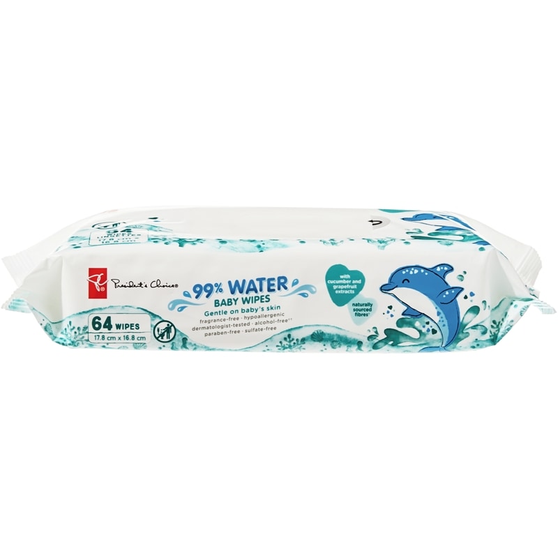 99% Water Baby Wipes 64 Wipes