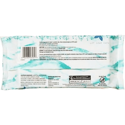 Lingettes pour bébé à base d’eau à 99 %, emballage de 64