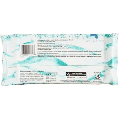 Lingettes pour bébé à base d’eau à 99 %, emballage de 64