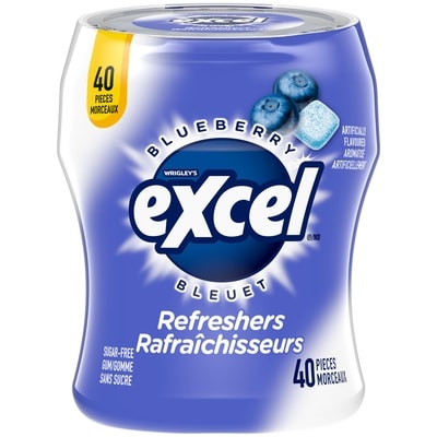 Wrigley's Excel Refreshers, Blueberry Flavoured Sugar Free Chewing Gum 1 ea, $5.29/1ea