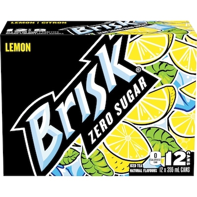 Brisk Zero Sugar Lemon 12x355.0 ml, $0.17/100ml