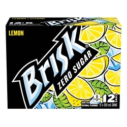 Brisk Zero Sugar Lemon Iced Tea 12x355.0 ml, $0.21/100ml