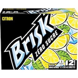 Brisk Zéro Sucre Citron 12x355.0 ml, 0,20 $/100ml