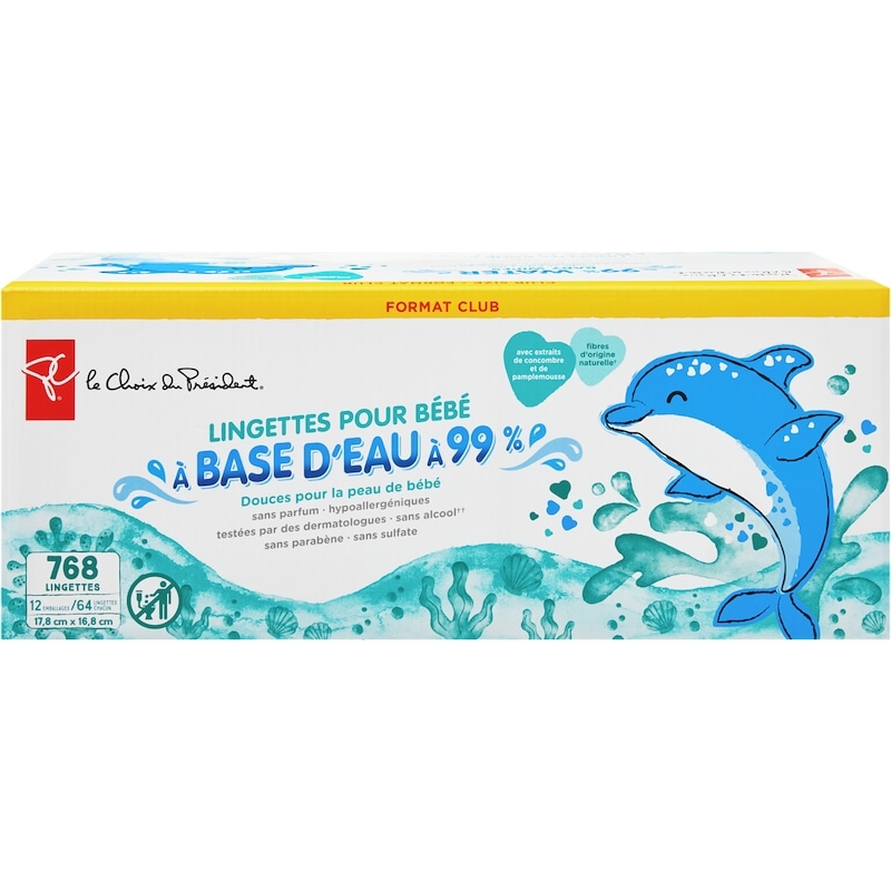 99% Water Baby Wipes 768 Wipes Club Size