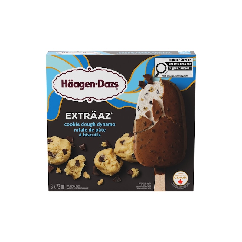 Haagen Dazs EXTRÄAZ Cookie Dough Dynamo Ice Cream Bars - 216 ml