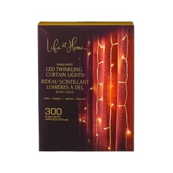Life at Home LED Twinkling Curtain Lights 300 Count - Warm White 1 ea, $29.00/1ea