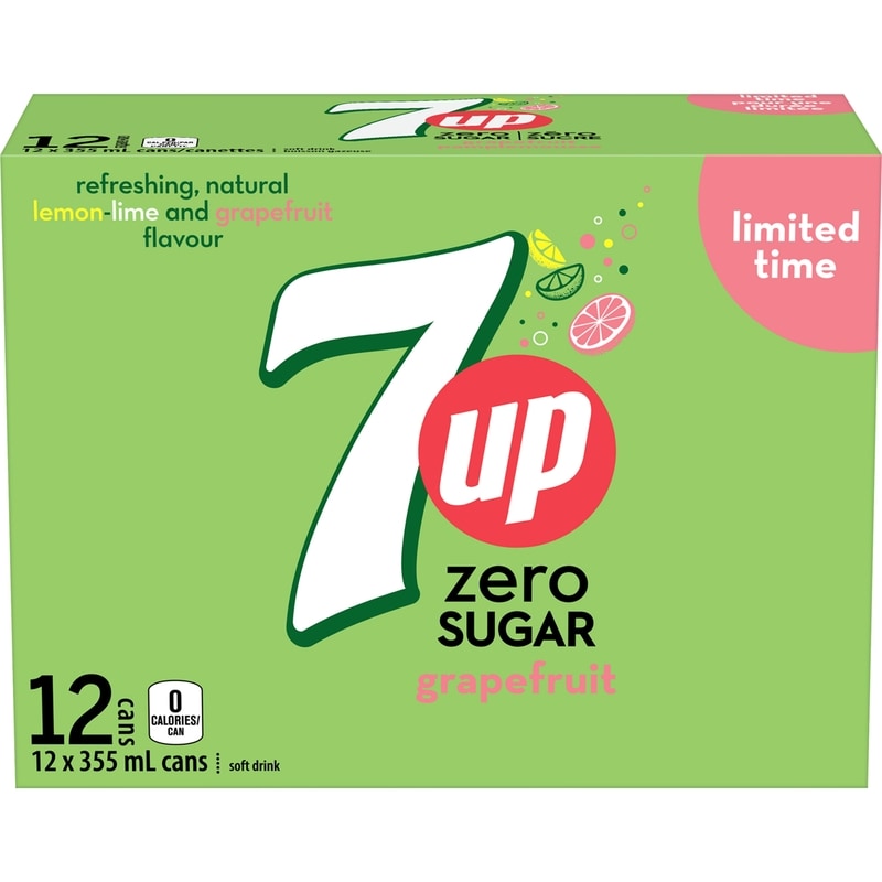 7Up Zero Sugar Grapefruit - 12x355.0 ml | Zehrs