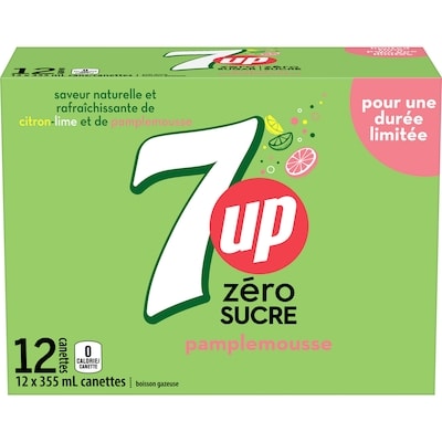 7 UP Zéro Pamplemousse 12x355.0 ml, 0,18 $/100ml