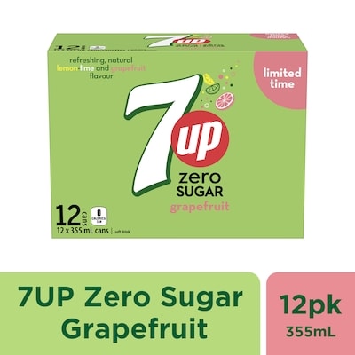 7 UP Zéro Pamplemousse 12x355.0 ml, 0,21 $/100ml