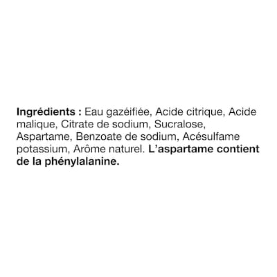 Boisson gazeuse sans sucre au pamplemousse