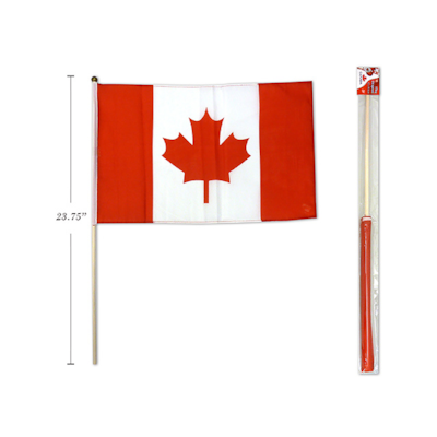 null Canada Flag with stick 1 ea, $1.50/1ea