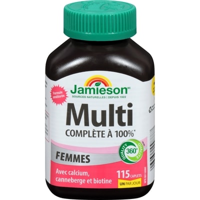 Jamieson Multivitamine complète à 100 % pour femmes 115 ct 115 ea, 0,13 $/1ch