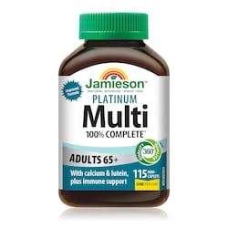 Jamieson 100% Complete Multivitamin Caplets For Adults 65+ 115 ea, $0.18/1ea