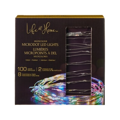Life at Home 100 lumières micropoints à DEL – multicolore 1 ea, 18,00 $/1ch