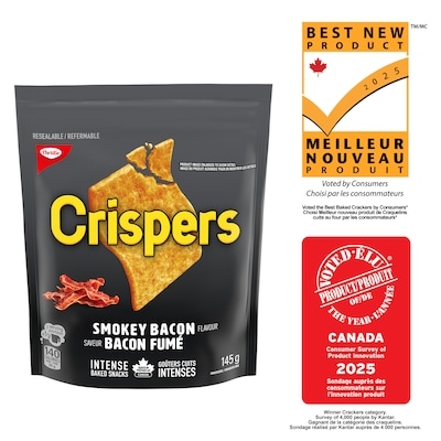 Christie CRISPERS, Smokey Bacon Crackers,Salty Snacks 145 g, $1.90/100g