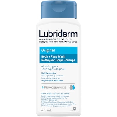Lubriderm Nettoyant corps + visage, Original 473 ml, 2,32 $/100ml
