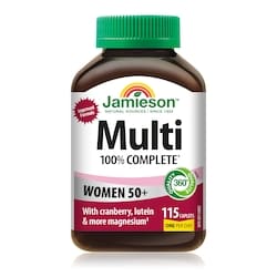Jamieson 100% Complete Multivitamin Caplets For Women 50+ 115 ea, $0.18/1ea