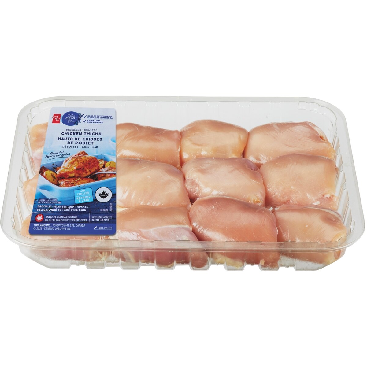 le Choix du Président Hauts de cuisse de poulet désossée et sans peau format Club 22,69 $/1kg 10,29 $/1lb