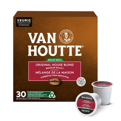 Van Houtte Capsules K-Cup de café Mélange de la maison, torréfaction moyenne, déca, 30 unités 30 ea, 1,07 $/1ch