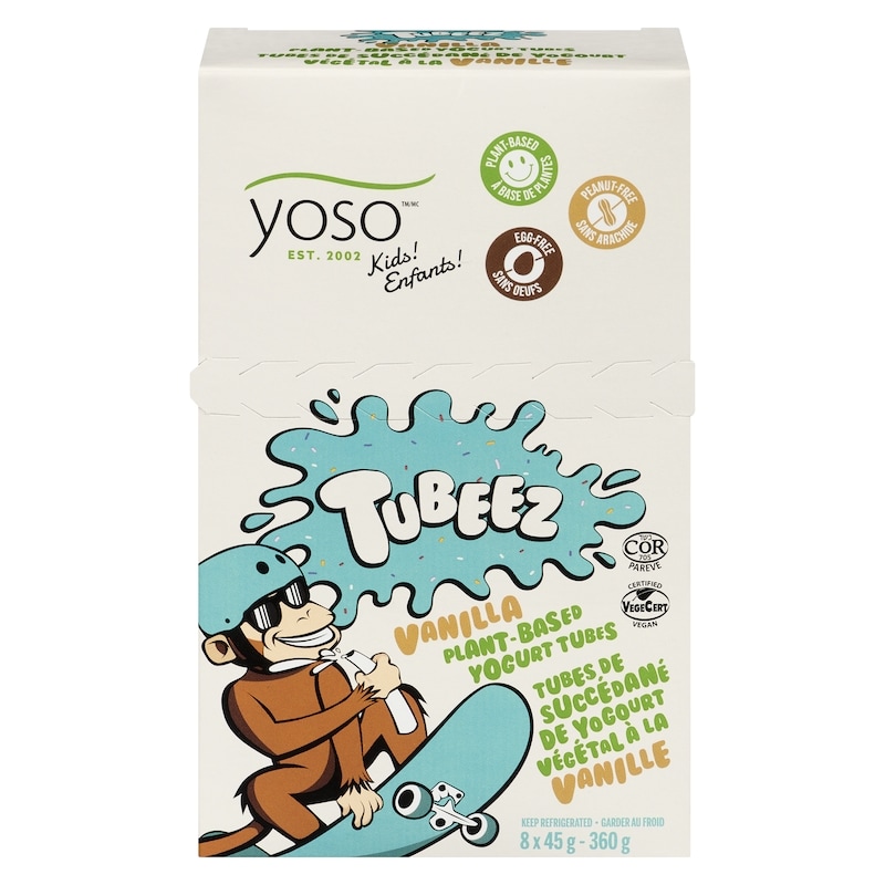 Yoso Tubeez Vanilla Plant-Based Yogurt Tubes Kids - 360 g