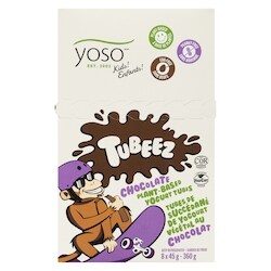 Yoso Tubeez Chocolate Plant-Based Yogurt Tubes Kids ! - 360 g