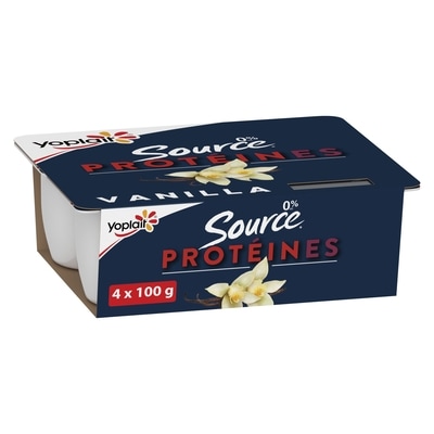 Yoplait Source 0% Smooth Traditional Yogurt Pack, Vanilla, High Protein 400 g, $1.00/100g