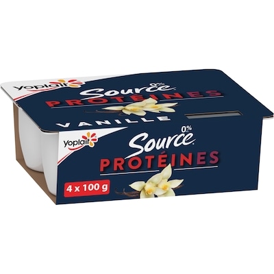 Yoplait Ensemble de Yogourt Traditionnel  Source 0%, Vanille, Haute Teneur en Protéines 400 g, 1,12 $/100g