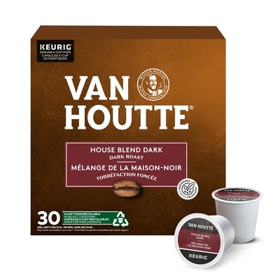 Van Houtte House Blend Dark, Dark Roast, K-Cup Coffee Pods, 30 Count 30 ea, $1.00/1ea