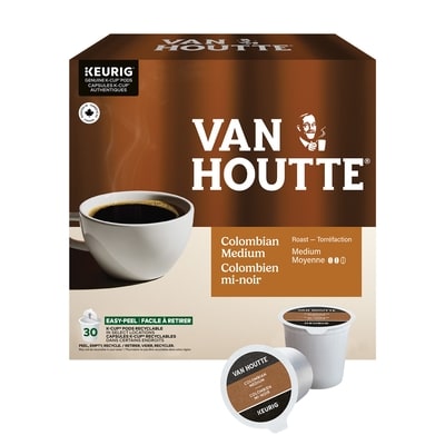 Van Houtte Colombian Medium, Medium Roast, K-Cup Coffee Pods, 30 Count 30 ea, $1.07/1ea