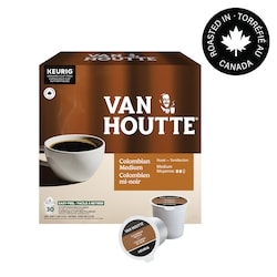 Van Houtte Colombian Medium, Medium Roast, K-Cup Coffee Pods, 30
