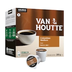Van Houtte Colombian Medium, Medium Roast, K-Cup Coffee Pods, 30