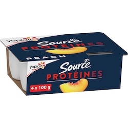 Yoplait Source Yogurt Peach 0% M.F. 400 g, $1.12/100g