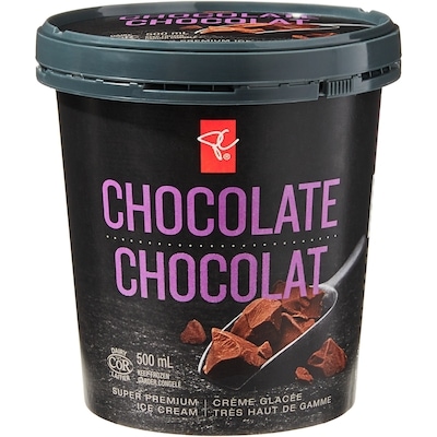 PC Black Label Chocolate Ice Cream 500 ml, $0.90/100ml