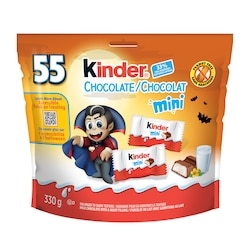 Kinder CHOCOLATE Mini, Halloween Chocolates, 55 Individually Wrapped Milk Chocolates Per Bag 330 g, $3.33/100g