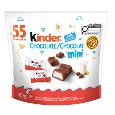 Kinder CHOCOLATE/CHOCOLAT Mini, chocolats d'halloween, 55 chocolats au lait emballés individuellement par sachet 330 g, 4,24 $/100g
