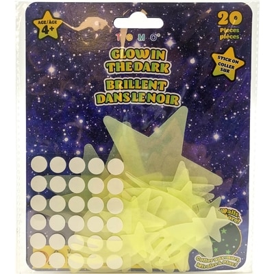 Tomo 20ct Glow in the Dark Star 1 ea, $2.00/1ea