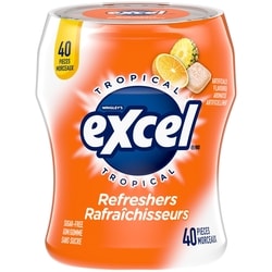 Excel Gomme sans sucre rafraîchisseurs tropical (caisse) 6x80.0 g, 5,21 $/100g