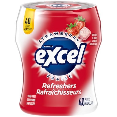Excel Excel gomme sans sucre fraise (caisse) 6x80.0 g, 5,73 $/100g