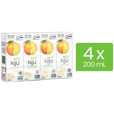 Kiju Mélange de jus de fruits tropical 4x200.0 ml, 0,62 $/100ml