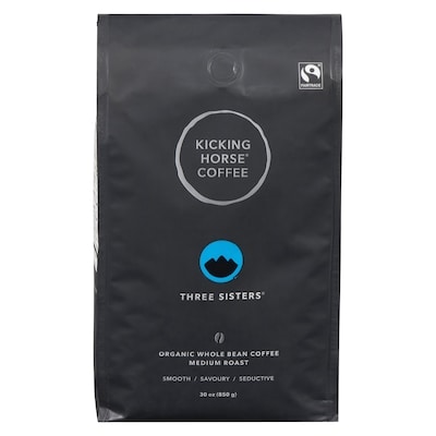 Kicking Horse Organic Whole Bean Coffee Three Sisters Medium Roast 850 g, $4.47/100g
