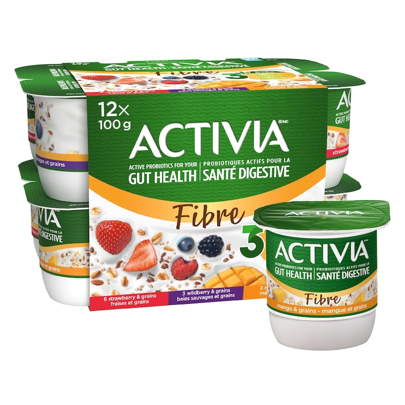 Probiotic Yogurt, Fibre, Strawberry, Wildberry, Mango