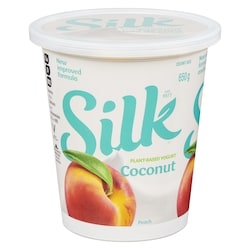 Silk Plant-Based Yogurt Coconut Peach 650 g, $1.08/100g
