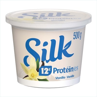 Silk Greek Protein Yogurt, Vanilla, High Protein, Dairy Free 500 g, $1.70/100g