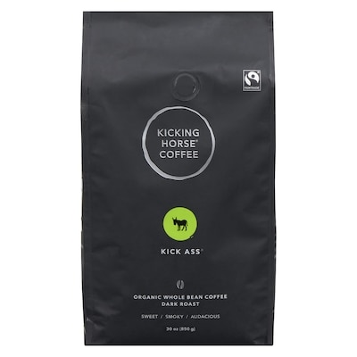 Kicking Horse Organic Whole Bean Coffee Kick Ass Dark Roast 850 g, $4.06/100g